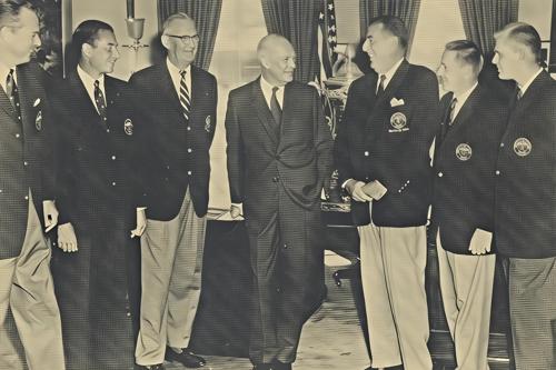 William Hyndman III, Robert W. Gardner, John G. Clock, Dwight D. Eisenhower, Totton P. Heffelfinger, Deane R. Beman, Jack W. Nicklaus